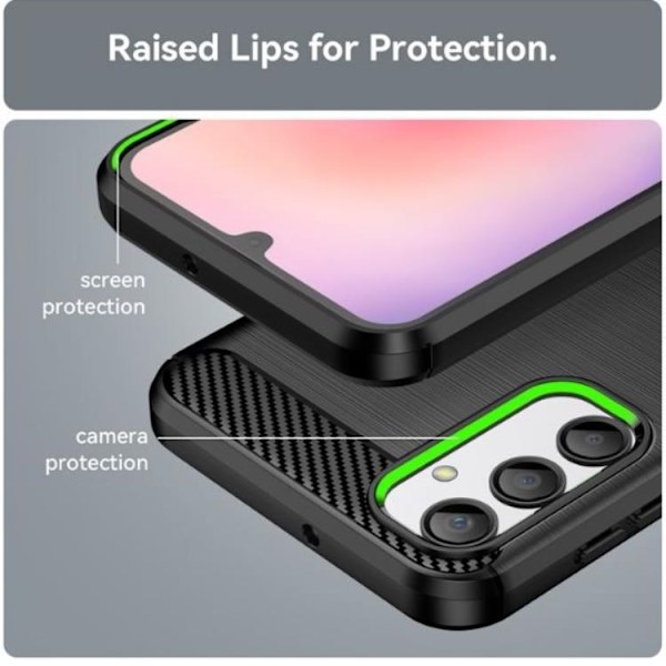 Galaxy A24 4G Mobilskal Carbon Fiber Brushed - Svart Svart