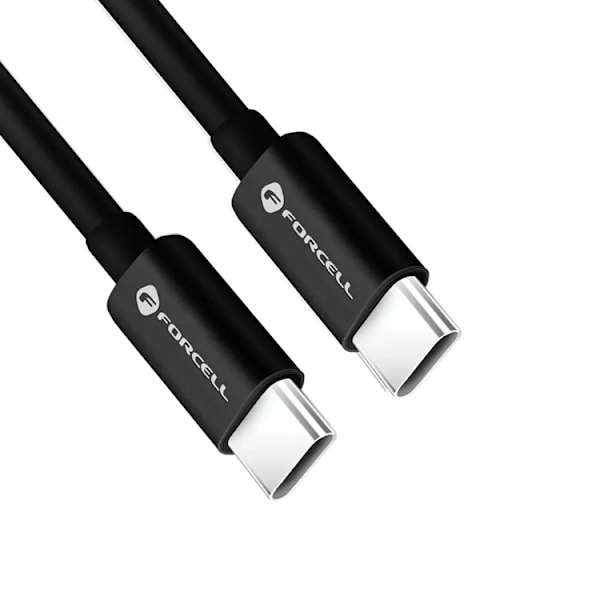 Forcell USB-C till USB-C Kabel 2m - Svart Svart