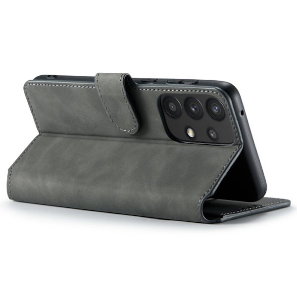 DG.MING Samsung Galaxy A33 5G Konstläder Plånboksfodral Retro Grå