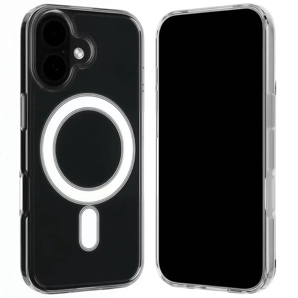 WANLONFENG Mobilskal till iPhone 17 MagSafe + [2-Pack] Härdat glas Transparent