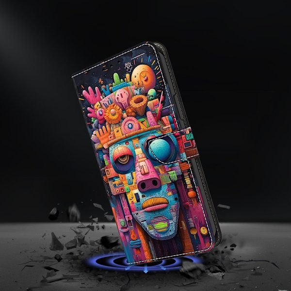 Samsung Galaxy S26 Plånboksfodral Fällbart Ställ Konstläder Mönster - Graffiti