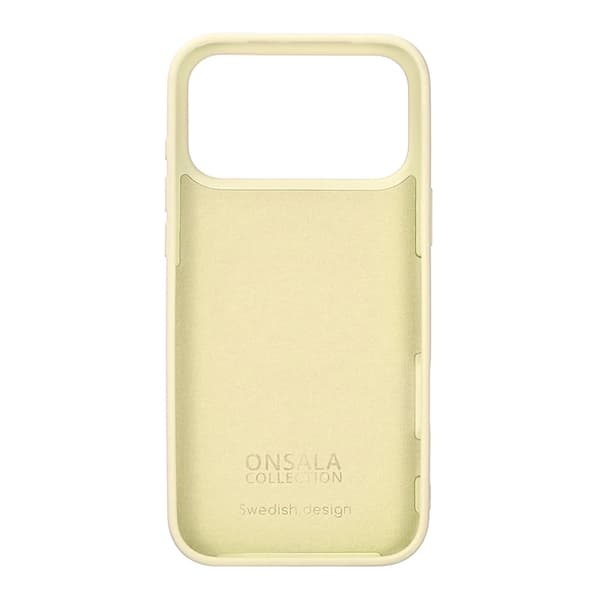 ONSALA Mobilskal till iPhone 17 Pro Max med Silikonkänsla - Citron Gul