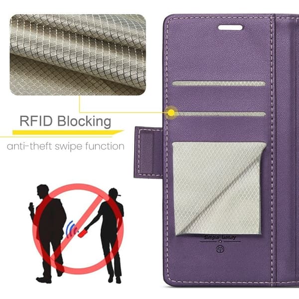 CASEME Plånboksfodral Konstläder för Google Pixel 10 Pro - Lila
