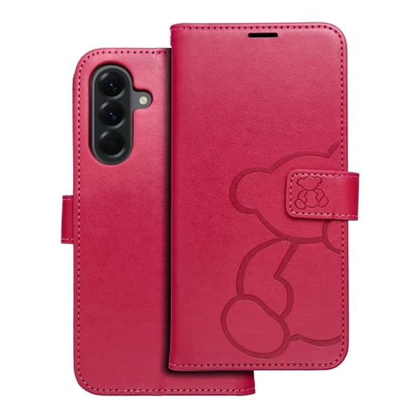 Galaxy A56 5G Plånboksfodral Mezzo - Teddy Bear Magenta Magenta