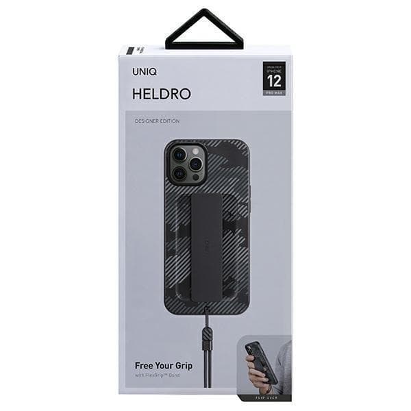 UNIQ Heldro Skal iPhone 12 / 12 Pro - Charcoal Camo Grå