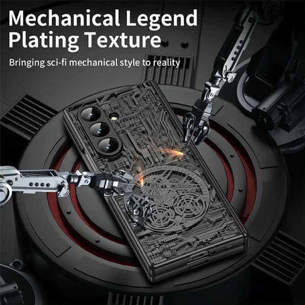 Mobilskal till Galaxy Z Fold7 Mechanical Legend Electroplating - Svart Svart