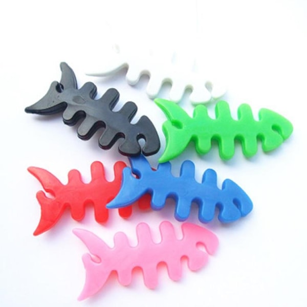 Kabelhållare för Hörlurar Fish-shaped - Vit Svart