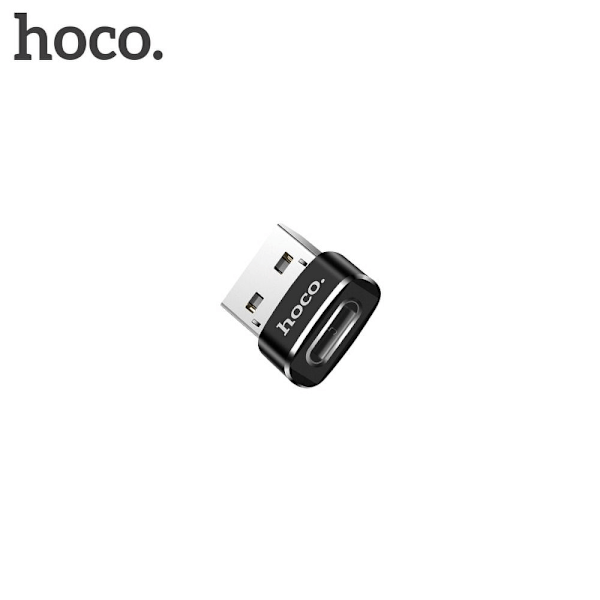 HOCO adapter OTG USB till USB-C UA6 svart Svart