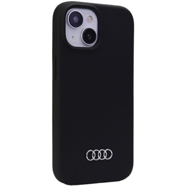 Audi iPhone 15 Plus mobiilisuoja silikoni - musta