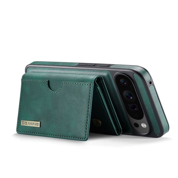 DG.MING M6 Series Konstläder Plånboksfodral för Google Pixel 10 Pro XL - Grön