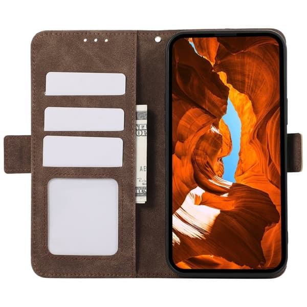 ABEEL Mobilskal till Xiaomi 17 Pro KonstLäder Folio Ställ Brun