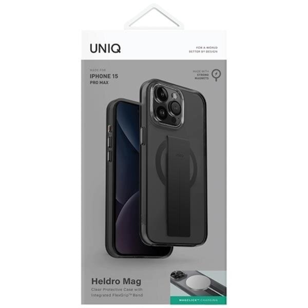 UNIQ iPhone 15 Pro Max Mobilskal MagSafe Heldro - Svart