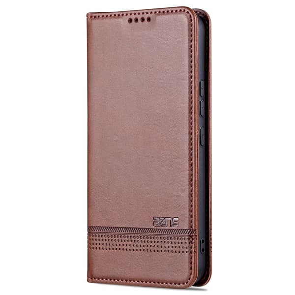 AZNS Samsung Galaxy A35 5G Plånboksfodral Konstläder - Brun