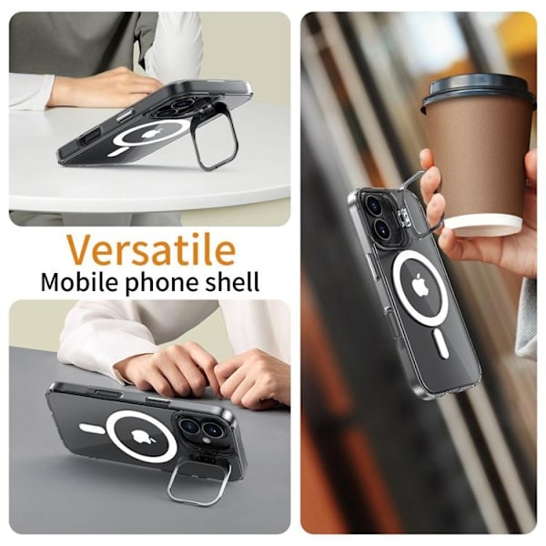 Tech-Protect Mobilskal till iPhone 16 Magsafe Magstand - Clear Transparent