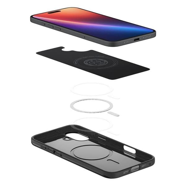 Spigen telefontaske til iPhone 16 Plus MagSafe Thin Fit - Sort Svart