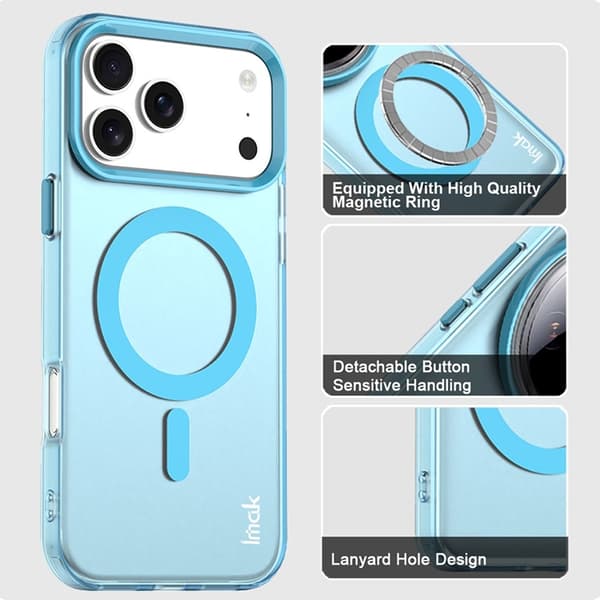 IMAK Mobilskal till iPhone 17 Pro MagSafe Anti Drop - Blå Blå