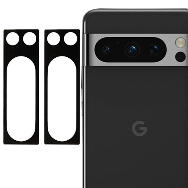 [2-PACK] Google Pixel 8 Kameralinsskydd i Härdat Glas - Svart Svart