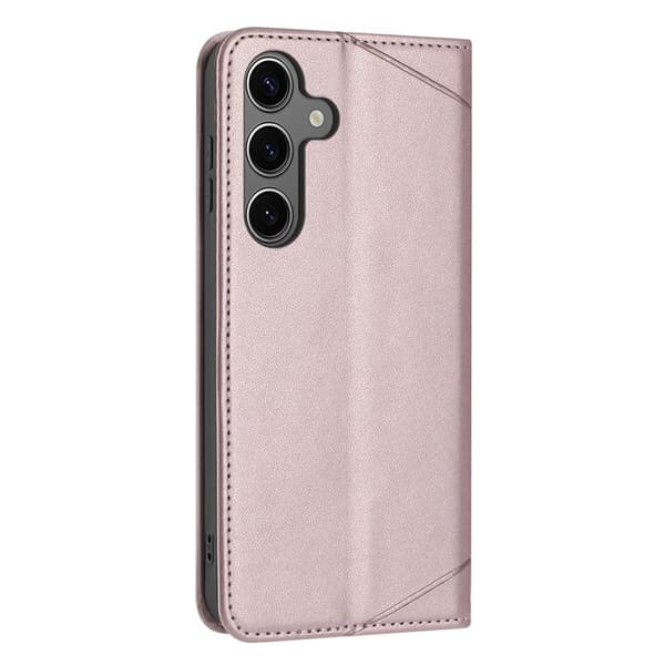 Plånboksfodral för Samsung Galaxy S26 Konstläder Stativ - Roséguld