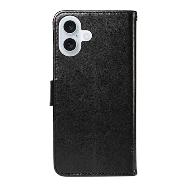 iPhone 17 Konstläder Plånboksfodral Tree Pattern - Svart Svart