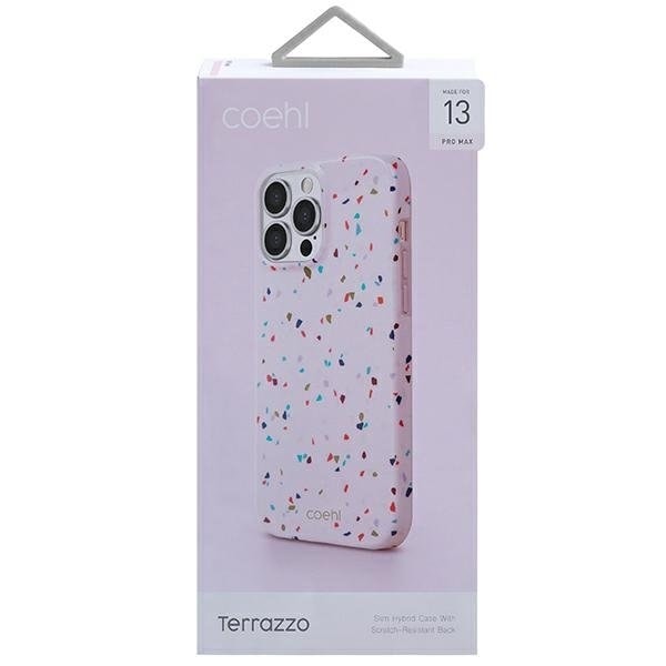 UNIQ Coehl Terrazzo Skal iPhone 13 Pro Max - Rosa Rosa
