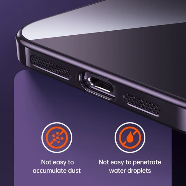 SULADA Mobilskal till iPhone 15 Drop Resistant TPU Klart Guld