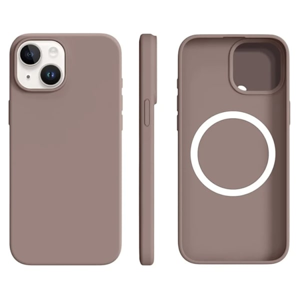 Mobilskal till iPhone 15 MagSafe Ultra Thin Silicone Brun