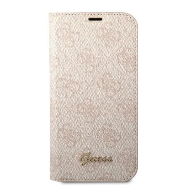 GUESS iPhone 14 Pro Plånboksfodral Vintage Gold Logo - Rosa Rosa