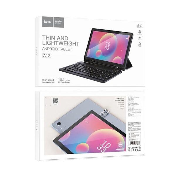 Hoco Surfplatta 10.1" 6 / 128GB A12 - Metallgrå Silver