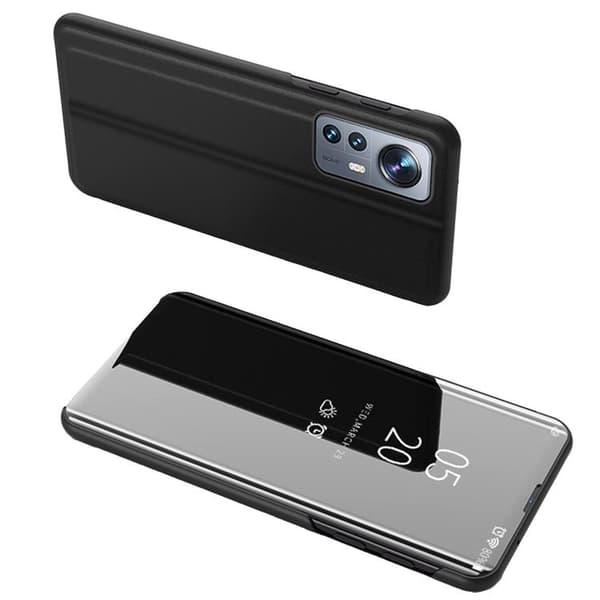 Xiaomi 12 Lite Cover Clear View Flip - Sort Svart