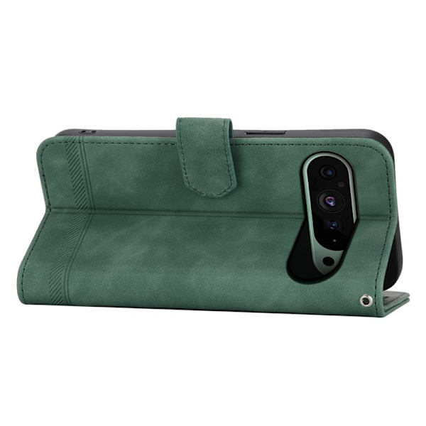 DIERFENG DF-03 Plånboksfodral för Google Pixel 9 - Konstläder - Grön