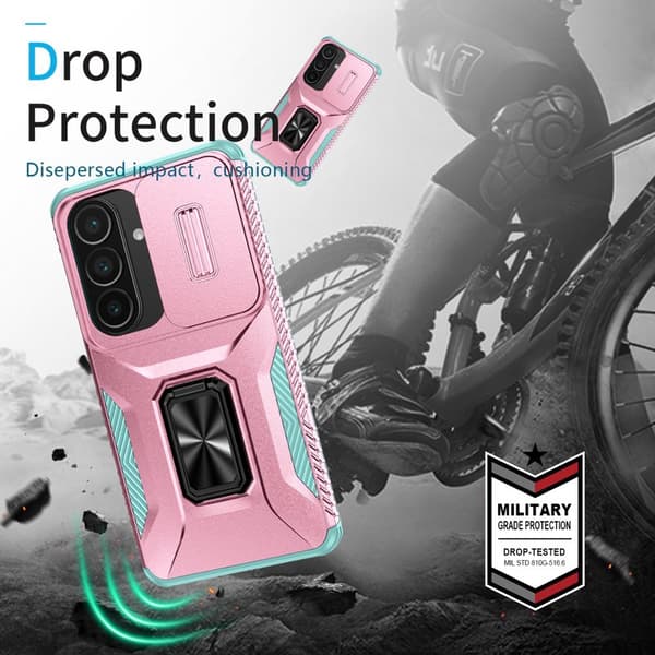 Mobilskal för Samsung Galaxy S26 Plus Kickstand TPU + PC - Rosa