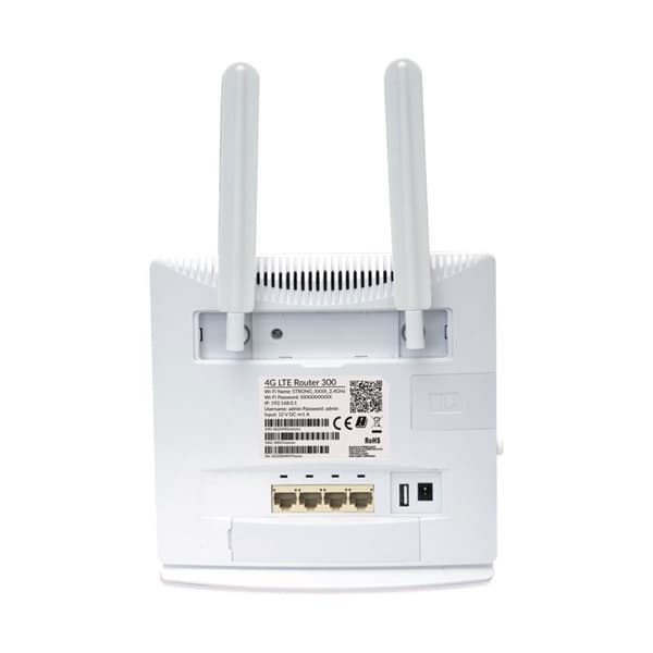 Strong 4G LTE Mobil Router 300 Mbit/s (DualSim) - Vit Vit