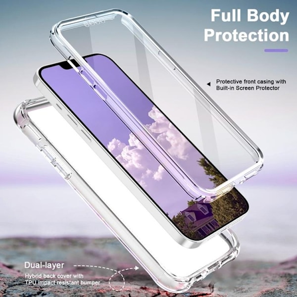 iPhone 14 Pro Max Skal 360 Marble - Lila