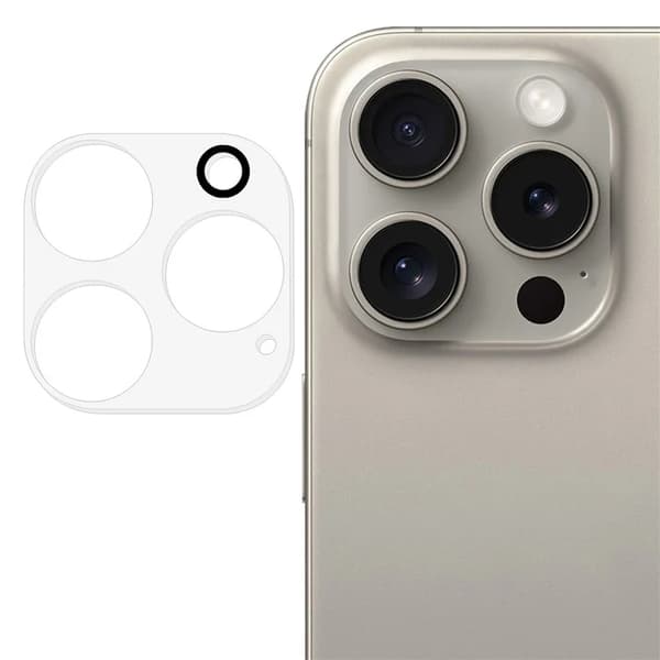 iPhone 16 Pro Max Kameralinsskydd Härdat glas - Clear Transparent