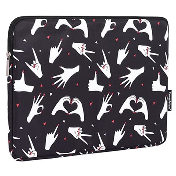 CANVASARTISAN Datorfodral 11'' Fingers Pattern H21-01 - Svart Svart