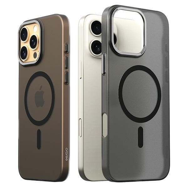 Araree Telefontaske til iPhone 16 Pro Max MagSafe Aero Frame - Klar Sort Black