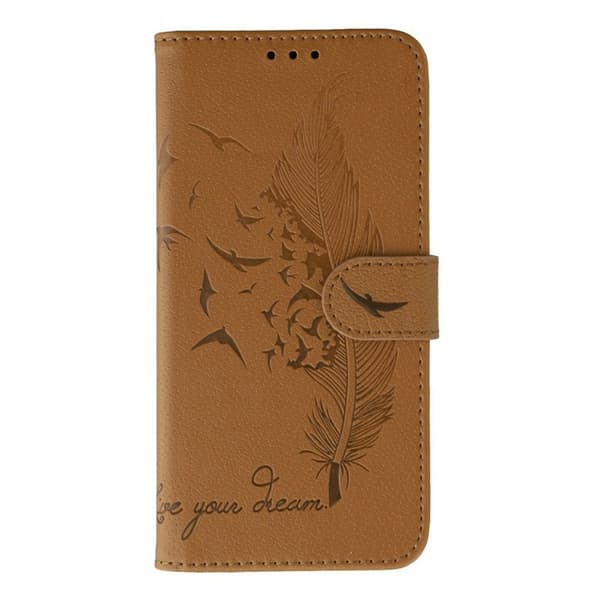 OnePlus 15 5G Plånboksfodral Imprint PU Läder Brun