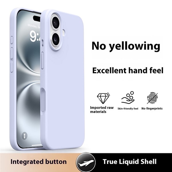 Mobilskal till iPhone 17 Silikon Microfiber Lining - Dimlila Lila