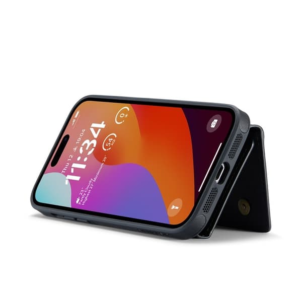 DG.MING M5 Series Mobilskal till iPhone 16 Pro Magnetiskt Konstläder Svart