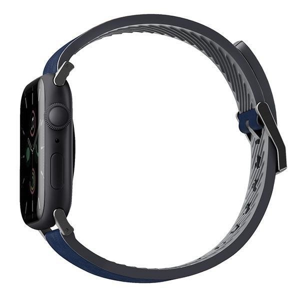 UNIQ Straden Apple Watch Läder 42/44/45mm - Blå