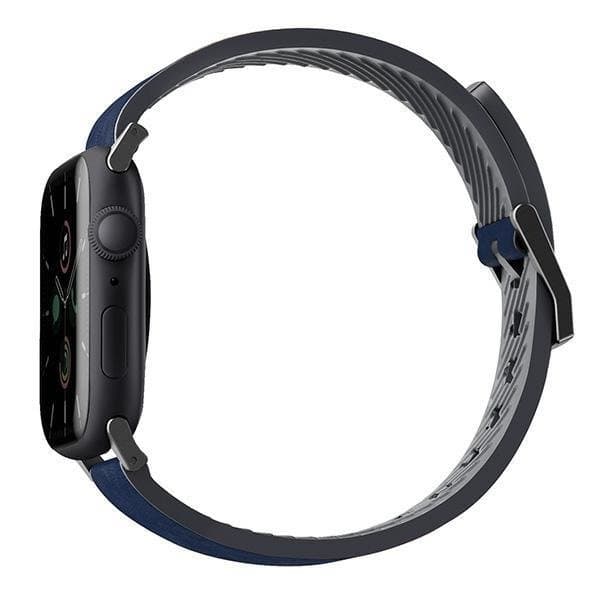 UNIQ Straden Apple Watch Läder 42/44/45mm - Blå Blå