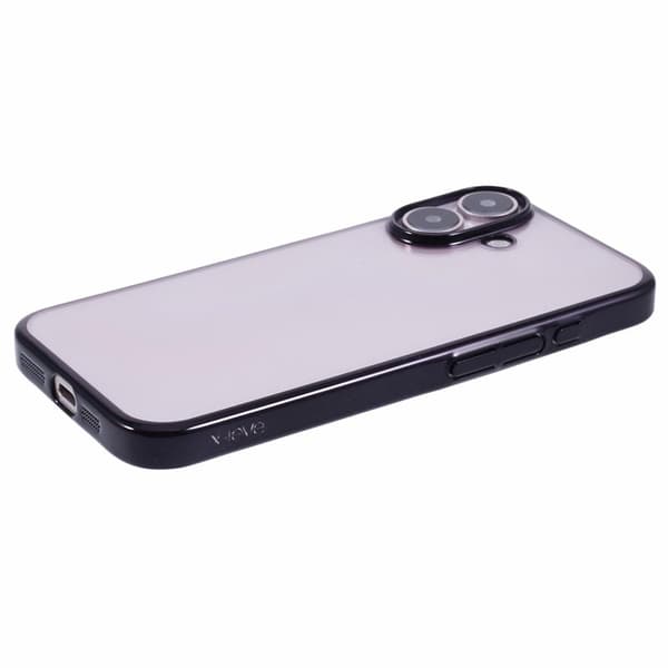 X-LEVEL Mobilskal till iPhone 16 Hård PC Transparent Stöttålig Svart