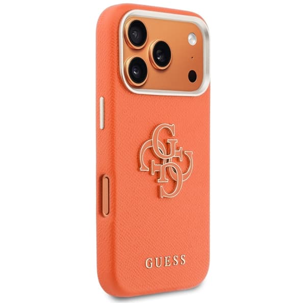 Guess Mobilskal iPhone 17 Pro FW Resin Logo - Orange Orange