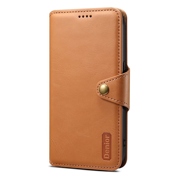DENIOR iPhone 7 Plus / 8 Plus Plånboksfodral Konstläder Khaki