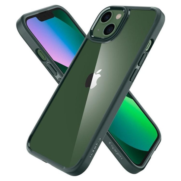 Spigen iPhone 13 Skal Ultra Hybrid - Midnight Grön