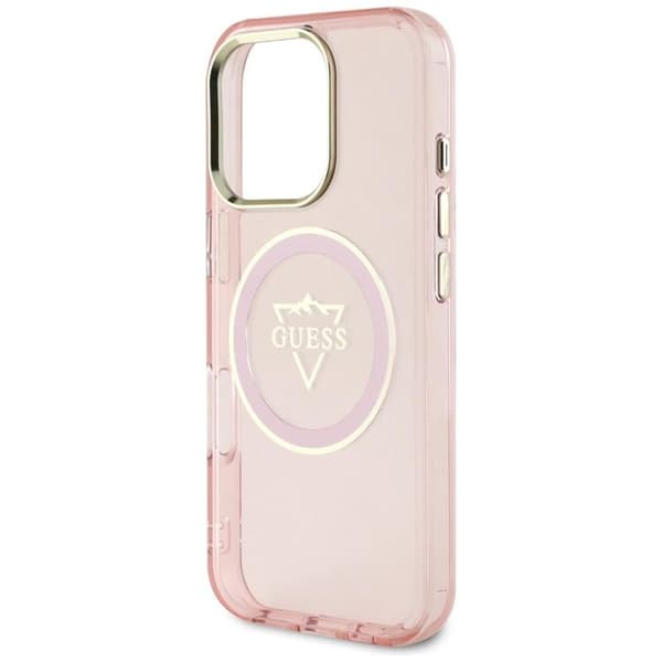 Guess Telefontaske til iPhone 16 Pro Max MagSafe IML Mountain Logo - Lyserød Rosa