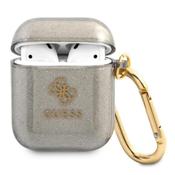 Guess Glitter Collection Skal AirPods - Musta Black