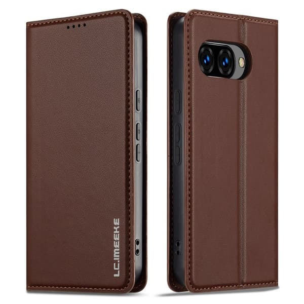 LC.IMEEKE L1 Series Google Pixel 9a Plånboksfodral Konstläder - Brun