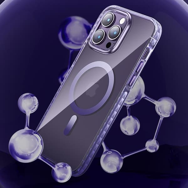 Kingxbar iPhone 14 Skal Magsafe PQY Ice Crystal - Grå Grå