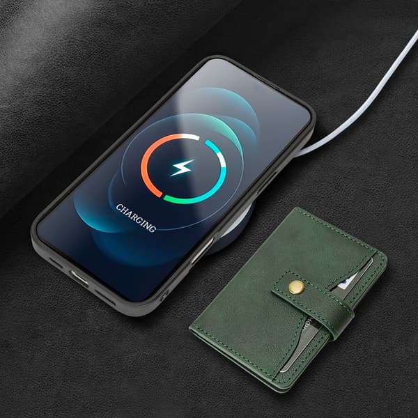 Mobilskal till iPhone 17 Pro Max MagSafe Detachable Korthållare Grön
